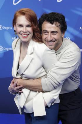 Henny Reents, Cem Ali Gültekin, at the ARD BLUE HOUR 2026, Party for the 76th Berlin International Film Festival, Berlinale, at the Telegraphenamt in Berlin, Red Carpet,