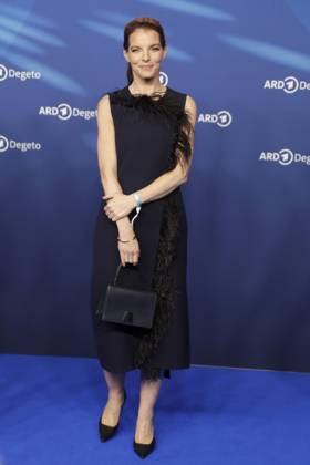 Yvonne Catterfeld, at the ARD BLUE HOUR 2026, Party for the 76th Berlin International Film Festival, Berlinale, at the Telegraphenamt in Berlin, Red Carpet,