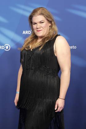 Stefanie Reinsperger, at the ARD BLUE HOUR 2026, Party for the 76th Berlin International Film Festival, Berlinale, at the Telegraphenamt in Berlin, Red Carpet,