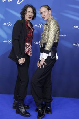 Ulrike Folkerts, Lisa Bitter, at the ARD BLUE HOUR 2026, Party for the 76th Berlin International Film Festival, Berlinale, at the Telegraphenamt in Berlin, Red Carpet,