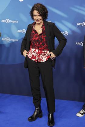Ulrike Folkerts, at the ARD BLUE HOUR 2026, Party for the 76th Berlin International Film Festival, Berlinale, at the Telegraphenamt in Berlin, Red Carpet,