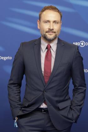 Max Riemelt, at the ARD BLUE HOUR 2026, Party for the 76th Berlin International Film Festival, Berlinale, at the Telegraphenamt in Berlin, Red Carpet,