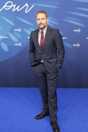 Max Riemelt, at the ARD BLUE HOUR 2026, Party for the 76th Berlin International Film Festival, Berlinale, at the Telegraphenamt in Berlin, Red Carpet,