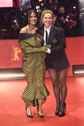 Zazie Beetz and Haley Lu Richardson at the photocall for the feature film Good Luck, Have Fun, Don t Die at the Berlinale 2026 76 Berlin International Film Festival on the Red Carpet of the Berlinale Palast Berlin, 13 02 2026 Foto:xC.xNiehausx xFuturexImagex fun_6246