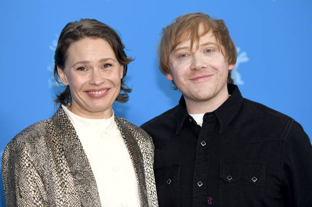 Seidi Haarla and Rupert Grint at the photocall for the feature film Yön lapsi Nightborn at the Berlinale 2026 76 Berlin International Film Festival at the Hotel Grand Hyatt Berlin, 14 02 2026 Foto:xC.xNiehausx xFuturexImagex nightborn_6210