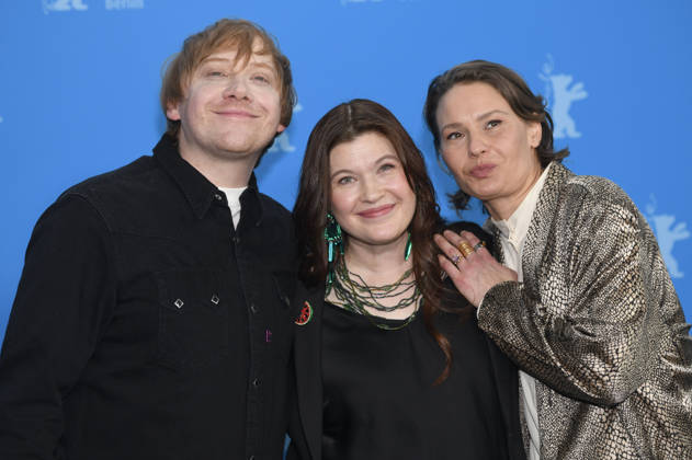 Rupert Grint, Hanna Bergholm and Seidi Haarla at the photocall for the feature film Yön lapsi Nightborn at the Berlinale 2026 76 Berlin International Film Festival at the Hotel Grand Hyatt Berlin, 14 02 2026 Foto:xC.xNiehausx xFuturexImagex nightborn_6217
