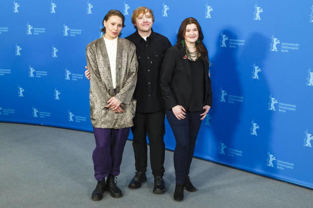 Seidi Haarla, Rupert Grint and Hanna Bergholm at the photocall for the feature film Yön lapsi Nightborn at the Berlinale 2026 76 Berlin International Film Festival at the Hotel Grand Hyatt Berlin, 14 02 2026 Foto:xJ.xEdwardsx xFuturexImagex nightborn_6218