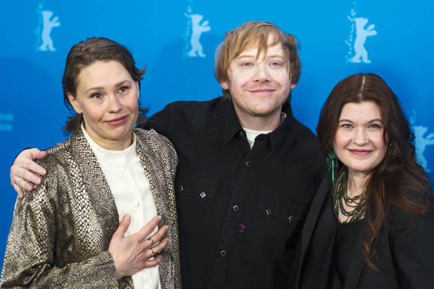 Seidi Haarla, Rupert Grint and Hanna Bergholm at the photocall for the feature film Yön lapsi Nightborn at the Berlinale 2026 76 Berlin International Film Festival at the Hotel Grand Hyatt Berlin, 14 02 2026 Foto:xJ.xEdwardsx xFuturexImagex nightborn_6220