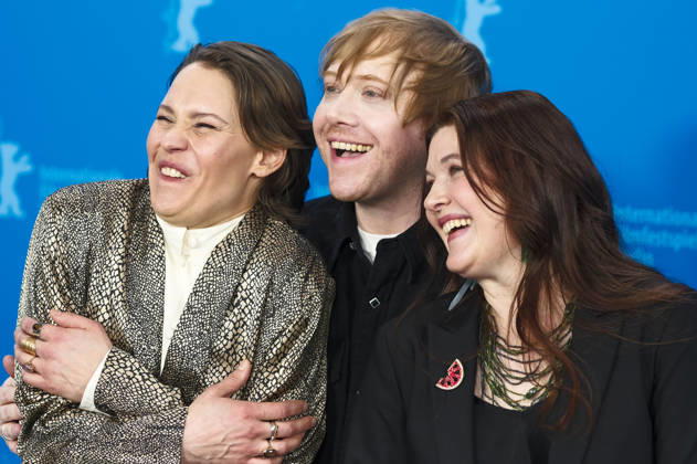 Seidi Haarla, Rupert Grint and Hanna Bergholm at the photocall for the feature film Yön lapsi Nightborn at the Berlinale 2026 76 Berlin International Film Festival at the Hotel Grand Hyatt Berlin, 14 02 2026 Foto:xJ.xEdwardsx xFuturexImagex nightborn_6222