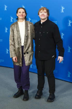 Seidi Haarla and Rupert Grint at the photocall for the feature film Yön lapsi Nightborn at the Berlinale 2026 76 Berlin International Film Festival at the Hotel Grand Hyatt Berlin, 14 02 2026 Foto:xJ.xEdwardsx xFuturexImagex nightborn_6223