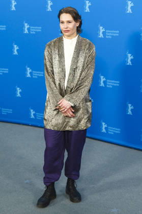 Seidi Haarla at the photocall for the feature film Yön lapsi Nightborn at the Berlinale 2026 76 Berlin International Film Festival at the Hotel Grand Hyatt Berlin, 14 02 2026 Foto:xJ.xEdwardsx xFuturexImagex nightborn_6224
