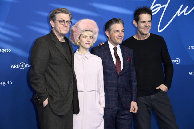 Hendrik Handloegten, Liv Lisa Fries, Volker Bruch and Tom Tykwer at the ARD Blue Hour 2026 as part of the Berlinale 2026 at the Hotel Telegraphenamt Berlin, 13 02 2026 Foto:xN.xKubelkax xFuturexImagex blue_hour_6451