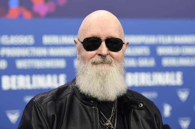 Rob Halford at the press conference for the documentary The Ballad of Judas Priest at the Berlinale 2026 76 Berlin International Film Festival at the Hotel Grand Hyatt Berlin, 15 02 2026 Foto:xC.xNiehausx xFuturexImagex priest_6263