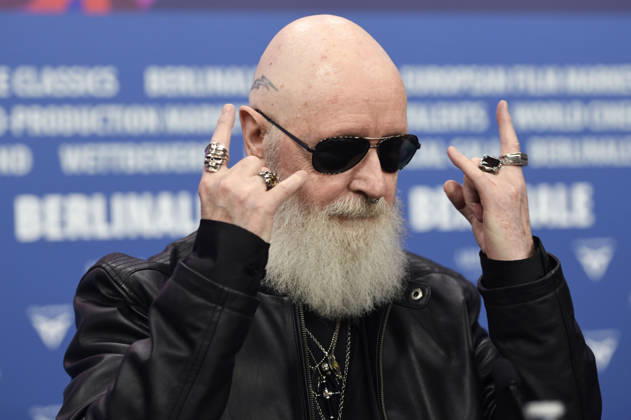 Rob Halford at the press conference for the documentary The Ballad of Judas Priest at the Berlinale 2026 76 Berlin International Film Festival at the Hotel Grand Hyatt Berlin, 15 02 2026 Foto:xC.xNiehausx xFuturexImagex priest_6265