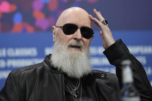 Rob Halford at the press conference for the documentary The Ballad of Judas Priest at the Berlinale 2026 76 Berlin International Film Festival at the Hotel Grand Hyatt Berlin, 15 02 2026 Foto:xC.xNiehausx xFuturexImagex priest_6271