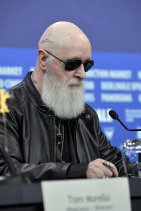 Rob Halford at the press conference for the documentary The Ballad of Judas Priest at the Berlinale 2026 76 Berlin International Film Festival at the Hotel Grand Hyatt Berlin, 15 02 2026 Foto:xM.xBehrensx xFuturexImagex priest_6292