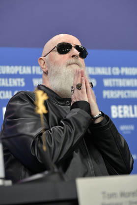Rob Halford at the press conference for the documentary The Ballad of Judas Priest at the Berlinale 2026 76 Berlin International Film Festival at the Hotel Grand Hyatt Berlin, 15 02 2026 Foto:xM.xBehrensx xFuturexImagex priest_6294