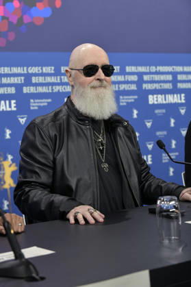 Rob Halford at the press conference for the documentary The Ballad of Judas Priest at the Berlinale 2026 76 Berlin International Film Festival at the Hotel Grand Hyatt Berlin, 15 02 2026 Foto:xM.xBehrensx xFuturexImagex priest_6295