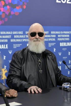 Rob Halford at the press conference for the documentary The Ballad of Judas Priest at the Berlinale 2026 76 Berlin International Film Festival at the Hotel Grand Hyatt Berlin, 15 02 2026 Foto:xM.xBehrensx xFuturexImagex priest_6296