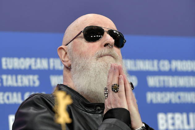Rob Halford at the press conference for the documentary The Ballad of Judas Priest at the Berlinale 2026 76 Berlin International Film Festival at the Hotel Grand Hyatt Berlin, 15 02 2026 Foto:xM.xBehrensx xFuturexImagex priest_6300