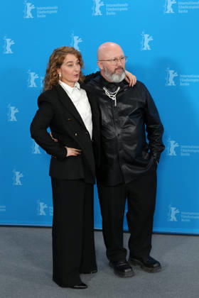 February 15, 2026, Berlin, Germany: Belgian director Anke Blonde and Belgian screenwriter Angelo Tijssens pose for a photo call for the film Dust during the 76th Berlin International Film Festival (Berlinale), which is Europe s first major film festival of the year, in Berlin. The festival runs from February 12 to 22, 2026. Berlin Germany  - ZUMAf146 20260215_zip_f146_049 Copyright: xRouzbehxFouladix