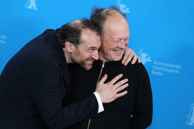 February 15, 2026, Berlin, Germany: French actor Arieh Worthalter and Belgian actor Jan Hammenecker pose for a photo call for the film Dust during the 76th Berlin International Film Festival (Berlinale), which is Europe s first major film festival of the year, in Berlin. The festival runs from February 12 to 22, 2026. Berlin Germany  - ZUMAf146 20260215_zip_f146_052 Copyright: xRouzbehxFouladix