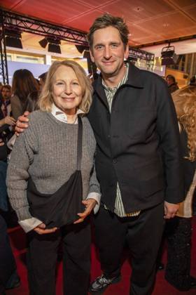 Maren Kroymann and Sebastian Schwarz as guests at the NRW reception at the 76 Berlinale 2026 in the Representation of the State of North Rhine-Westphalia to the Federal Government, on Sunday 15 02 2026 in Berlin Berlin Germany
