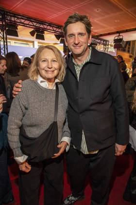 Maren Kroymann and Sebastian Schwarz as guests at the NRW reception at the 76 Berlinale 2026 in the Representation of the State of North Rhine-Westphalia to the Federal Government, on Sunday 15 02 2026 in Berlin Berlin Germany