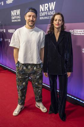 Fahri YardÄ±m and Anja Knauer as guests at the NRW Reception at the 76 Berlinale 2026 in the Representation of the State of North Rhine-Westphalia to the Federal Government,on Sunday 15 02 2026 in Berlin Berlin Germany