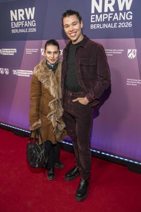 Romina Kueper and Helge Mark Lodder as guests at the NRW Reception at the 76 Berlinale 2026 at the Representation of the State of North Rhine-Westphalia to the Federal Government,on Sunday 15 02 2026 in Berlin Berlin Germany