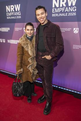 Romina Kueper and Helge Mark Lodder as guests at the NRW Reception at the 76 Berlinale 2026 at the Representation of the State of North Rhine-Westphalia to the Federal Government,on Sunday 15 02 2026 in Berlin Berlin Germany