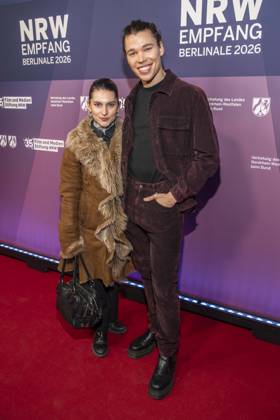 Romina Kueper and Helge Mark Lodder as guests at the NRW Reception at the 76 Berlinale 2026 at the Representation of the State of North Rhine-Westphalia to the Federal Government,on Sunday 15 02 2026 in Berlin Berlin Germany