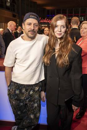 Fahri YardÄ±m and Pheline Roggan as guests at the NRW Reception at the 76 Berlinale 2026 at the Representation of the State of North Rhine-Westphalia to the Federal Government,on Sunday 15 02 2026 in Berlin Berlin Germany