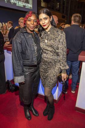 Dela Dabulamanzi and Pegah Ferydoni as guests at the NRW Reception at the 76 Berlinale 2026 at the Representation of the State of North Rhine-Westphalia to the Federal Government,on Sunday 15 02 2026 in Berlin Berlin Germany