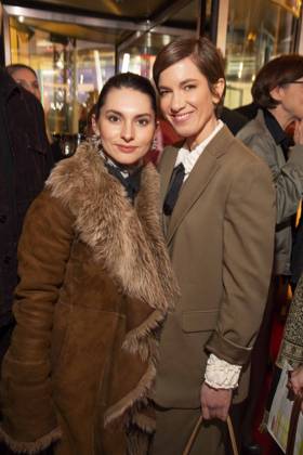 Romina Kueper and Isabell Horn as guests at the NRW reception at the 76 Berlinale 2026 in the Representation of the State of North Rhine-Westphalia to the Federal Government, on Sunday 15 02 2026 in Berlin Berlin Germany