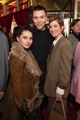 Romina Kueper, Helge Mark Lodder and Isabell Horn as guests at the NRW reception at the 76 Berlinale 2026 at the Representation of the State of North Rhine-Westphalia to the Federal Government,on Sunday 15 02 2026 in Berlin Berlin Germany