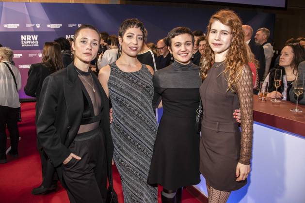 Lena Kalisch, Lydia Georgantzi and Luise Aschenbrenner as guests at the NRW reception at the 76 Berlinale 2026 at the Representation of the State of North Rhine-Westphalia to the Federal Government,on Sunday 15 02 2026 in Berlin Berlin Germany