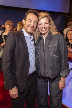 Hans Werner Meyer and Luisa Celine Gaffron as guests at the NRW reception at the 76 Berlinale 2026 at the Representation of the State of North Rhine-Westphalia to the Federal Government,on Sunday 15 02 2026 in Berlin Berlin Germany