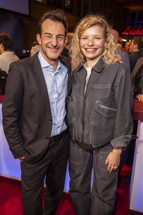 Hans Werner Meyer and Luisa Celine Gaffron as guests at the NRW reception at the 76 Berlinale 2026 at the Representation of the State of North Rhine-Westphalia to the Federal Government,on Sunday 15 02 2026 in Berlin Berlin Germany