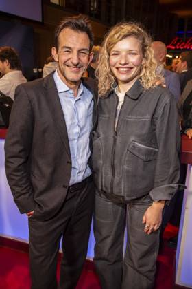 Hans Werner Meyer and Luisa Celine Gaffron as guests at the NRW reception at the 76 Berlinale 2026 at the Representation of the State of North Rhine-Westphalia to the Federal Government,on Sunday 15 02 2026 in Berlin Berlin Germany