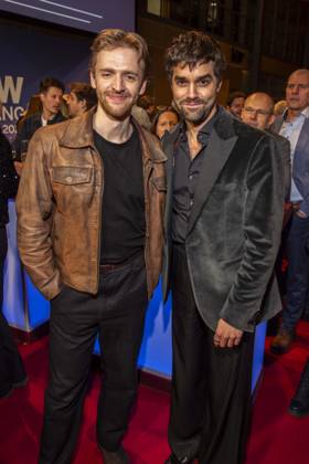 Timur Batels and Maximilian Befort as guests at the NRW reception at the 76 Berlinale 2026 in the Representation of the State of North Rhine-Westphalia to the Federal Government, on Sunday 15 02 2026 in Berlin Berlin Germany