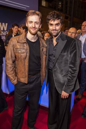 Timur Batels and Maximilian Befort as guests at the NRW reception at the 76 Berlinale 2026 in the Representation of the State of North Rhine-Westphalia to the Federal Government, on Sunday 15 02 2026 in Berlin Berlin Germany