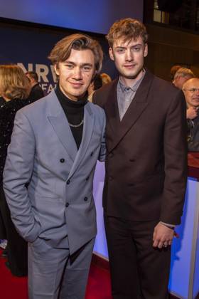 Alessandro Schuster and Max Kruk as guests at the NRW reception at the 76 Berlinale 2026 at the Representation of the State of North Rhine-Westphalia to the Federal Government,on Sunday 15 02 2026 in Berlin Berlin Germany