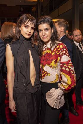 Luise Befort and Marie Nasemann as guests at the NRW reception at the 76 Berlinale 2026 in the Representation of the State of North Rhine-Westphalia to the Federal Government, on Sunday 15 02 2026 in Berlin Berlin Germany