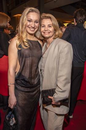 Helena Zengel and Annette Frier as guests at the NRW reception at the 76 Berlinale 2026 in the Representation of the State of North Rhine-Westphalia to the Federal Government, on Sunday 15 02 2026 in Berlin Berlin Germany
