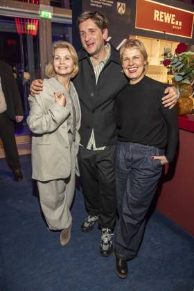 Annette Frier, Sebastian Schwarz and Cordula Stratmann as guests at the NRW reception at the 76 Berlinale 2026 at the Representation of the State of North Rhine-Westphalia to the Federal Government,on Sunday 15 02 2026 in Berlin Berlin Germany