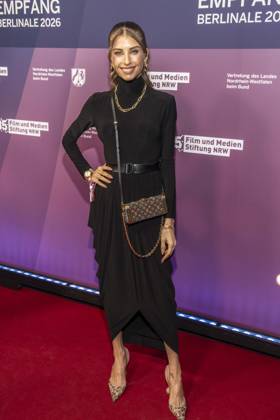 Cathy Hummels as a guest at the NRW reception at the 76 Berlinale 2026 in the Representation of the State of North Rhine-Westphalia to the Federal Government, on Sunday 15 02 2026 in Berlin Berlin Germany