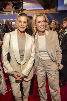 Maria Furtwaengler with Marie Baeumer as guests at the NRW reception at the 76 Berlinale 2026 in the Representation of the State of North Rhine-Westphalia to the Federal Government, on Sunday 15 02 2026 in Berlin Berlin Germany