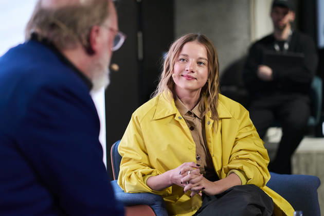 Actors Talk at Cupra in Berlin with JellaHase Berlin Georg Seitz, Jella Haase in Prada 76 Berlin International Film Festival Actors Talk in the Cupra City Garage with JellaHase Copyright: xEventpressxRadkex