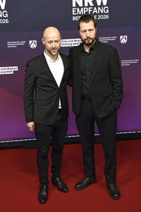Fabian Gasmia and Mstyslav Tschernow at the 23 NRW Reception of the State of NRW and the Film und Medienstiftung NRW as part of the Berlinale 2026 at the Representation of the State of North Rhine-Westphalia Berlin, 15 02 2026 Foto:xC.xNiehausx xFuturexImagex nrw_6201